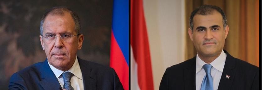 وزير الخارجية مع نظيره الروسي
