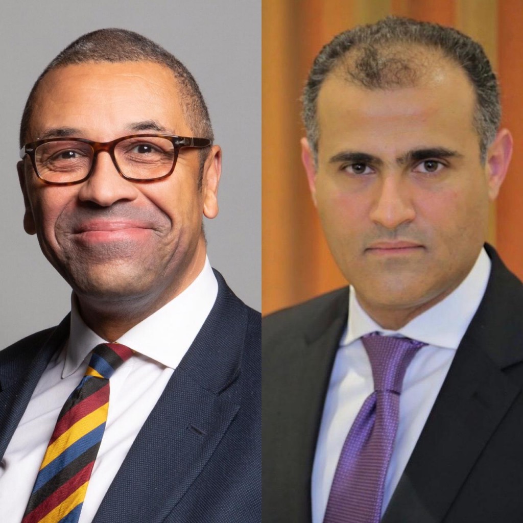 وزير الخارجية مع وزير الدولة البريطاني