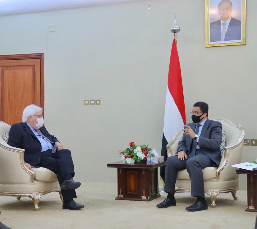وزير الخارجية مع المبعوث الأممي