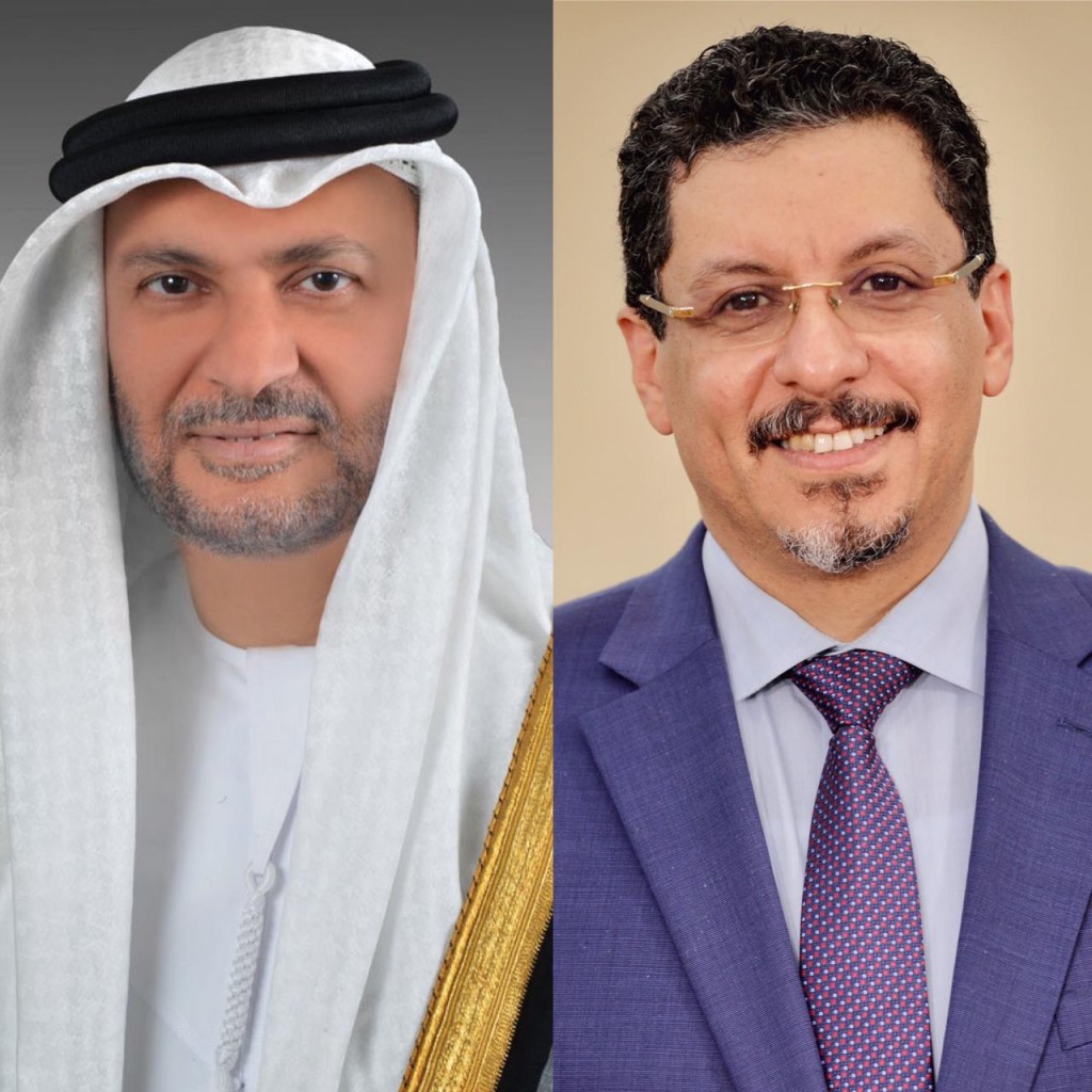 وزير الخارجية مع وزير الدولة للشؤون الخارجية الإماراتي