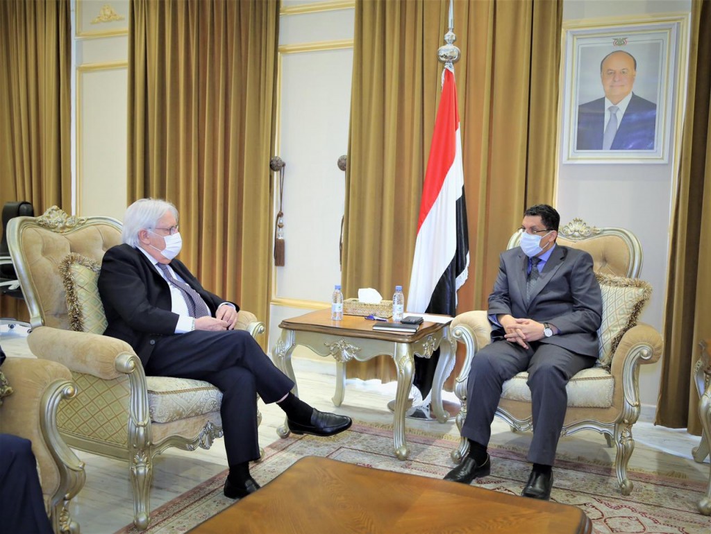وزير الخارجية مع المبعوث الأممي