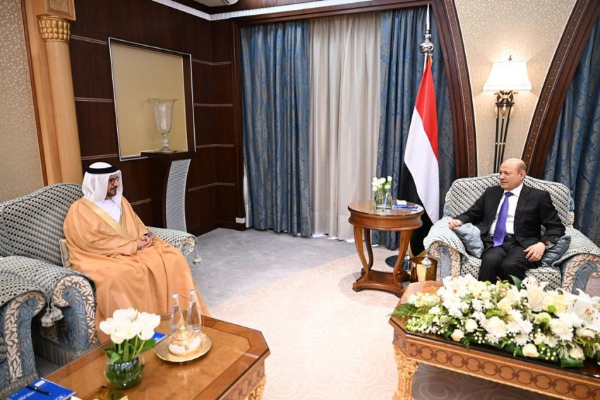 رئيس مجلس القيادة الرئاسي خلال اللقاء