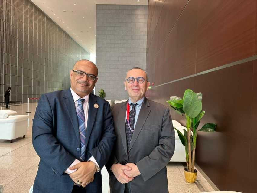 وزير التخطيط خلال اللقاء