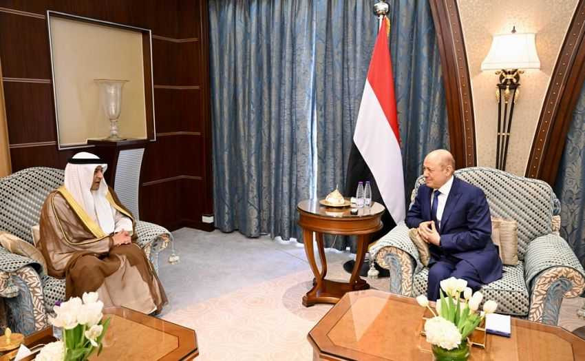 رئيس مجلس القيادة الرئاسي خلال اللقاء