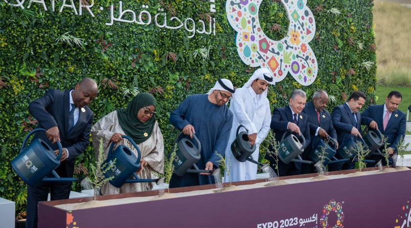 رئيس الوزراء يحضر حفل افتتاح معرض (إكسبو الدوحة 2023) للبستنة