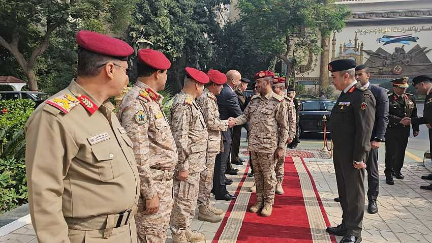زيارة رئيس الأركان للأكاديمية العليا للعلوم العسكرية وكلية القادة والأركان المصرية