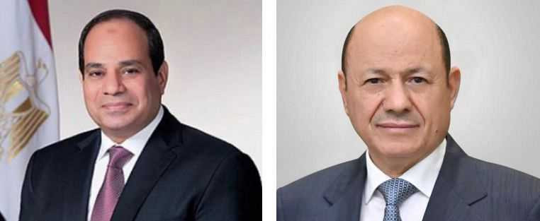 رئيس مجلس القيادة يتلقى برقية تهنئة من الرئيس المصري