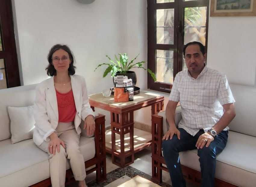 لقاء وزير الشباب والرياضة مع السفيرة الفرنسية
