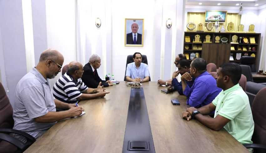 لقاء وزير الشباب والرياضة بنادي شباب القطن في وادي حضرموت