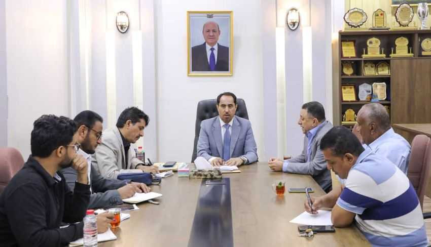 لقاء وزير الشباب والرياضة مع أمين محلي أبين