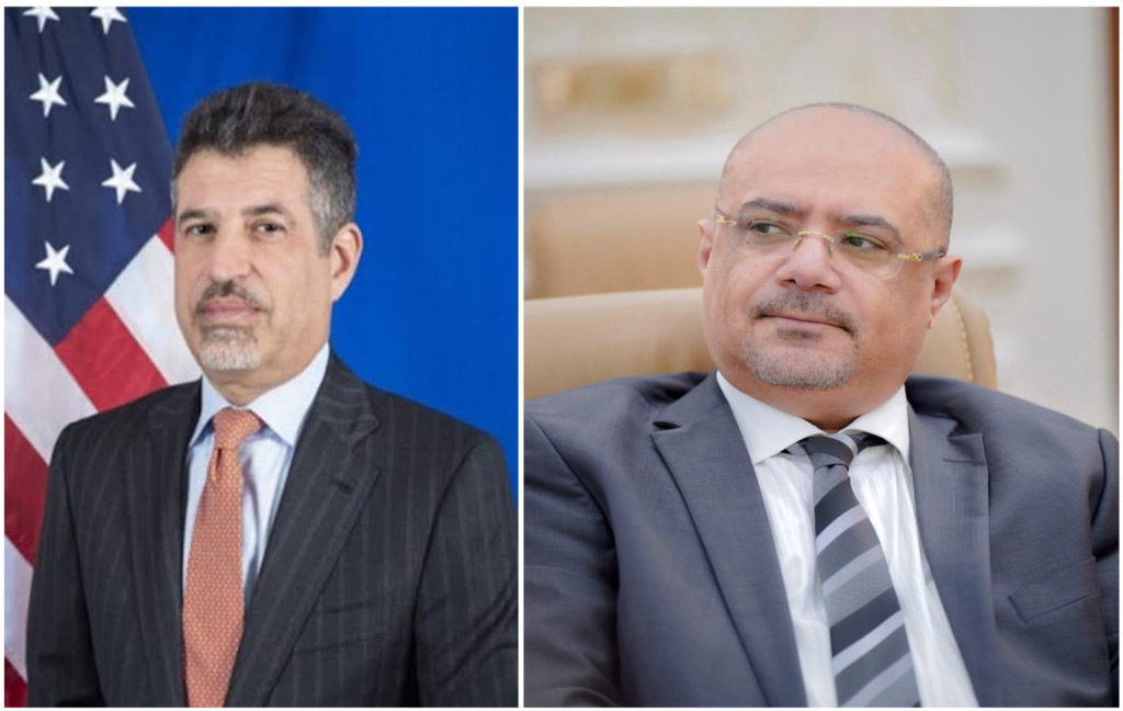 الوزير باذيب يبحث مع السفير الأمريكي تعزيز التعاون في قطاع الاتصالات